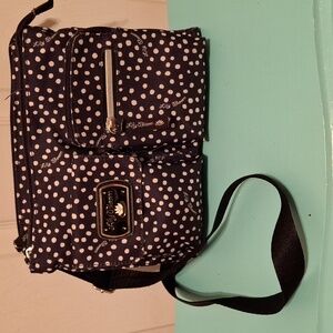 Lily Bloom Black and White Polka Dot Purse